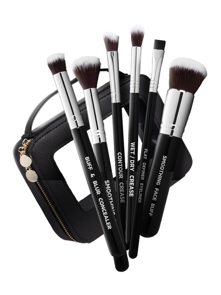 "The Essential" 6-Piece Brush Collection + Luxe Brush Case